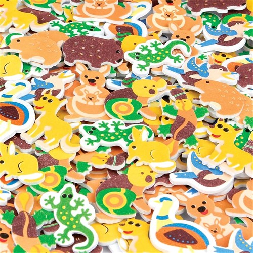 Foam Aussie Animal Shapes Assorted - 30gm